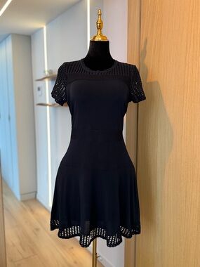 Michael Kors Black Eyelet Cocktail Dress | Noir Muse